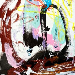 Oil pastel abstract study, Saverio Filioli Uranio