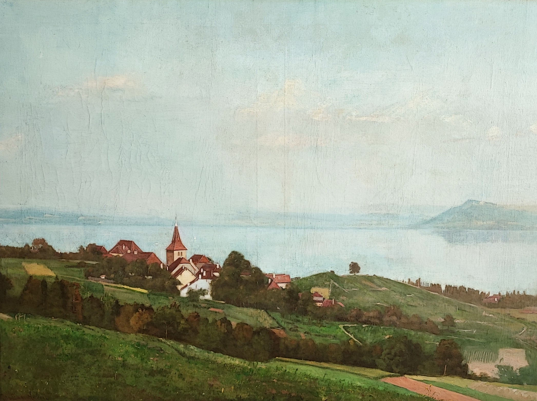 William Victor Aubert, Vue sur le lac dans les hauteurs de Vully William Victor Aubert, Vue sur le lac dans les hauteurs de Vully