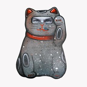 Peinture, The waving Kokimoto cat 3, Kokimoto