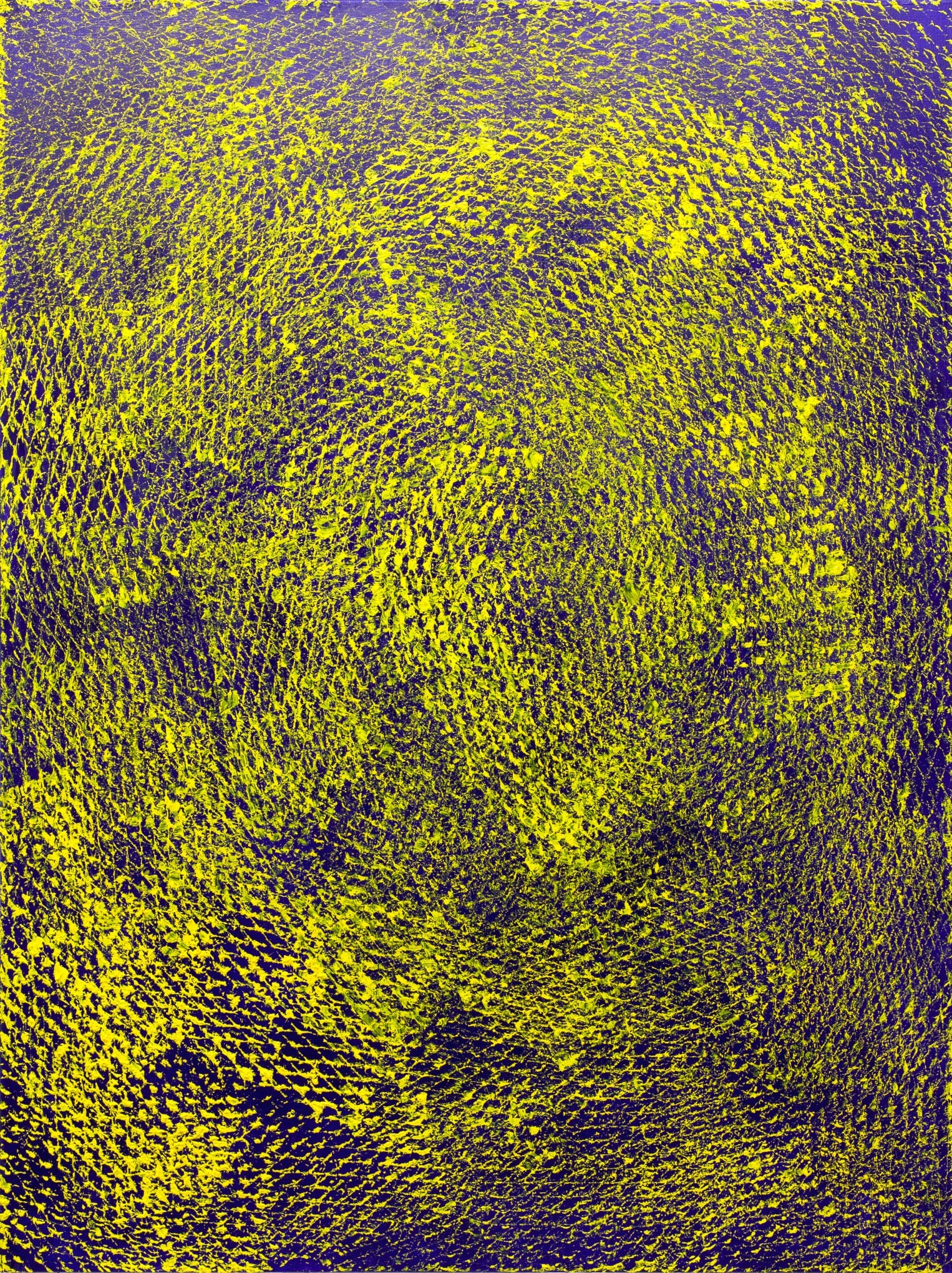 Clemens Wolf, Blue and Yellow, Expanded Metal Painting Clemens Wolf, Blue and Yellow, Expanded Metal Painting