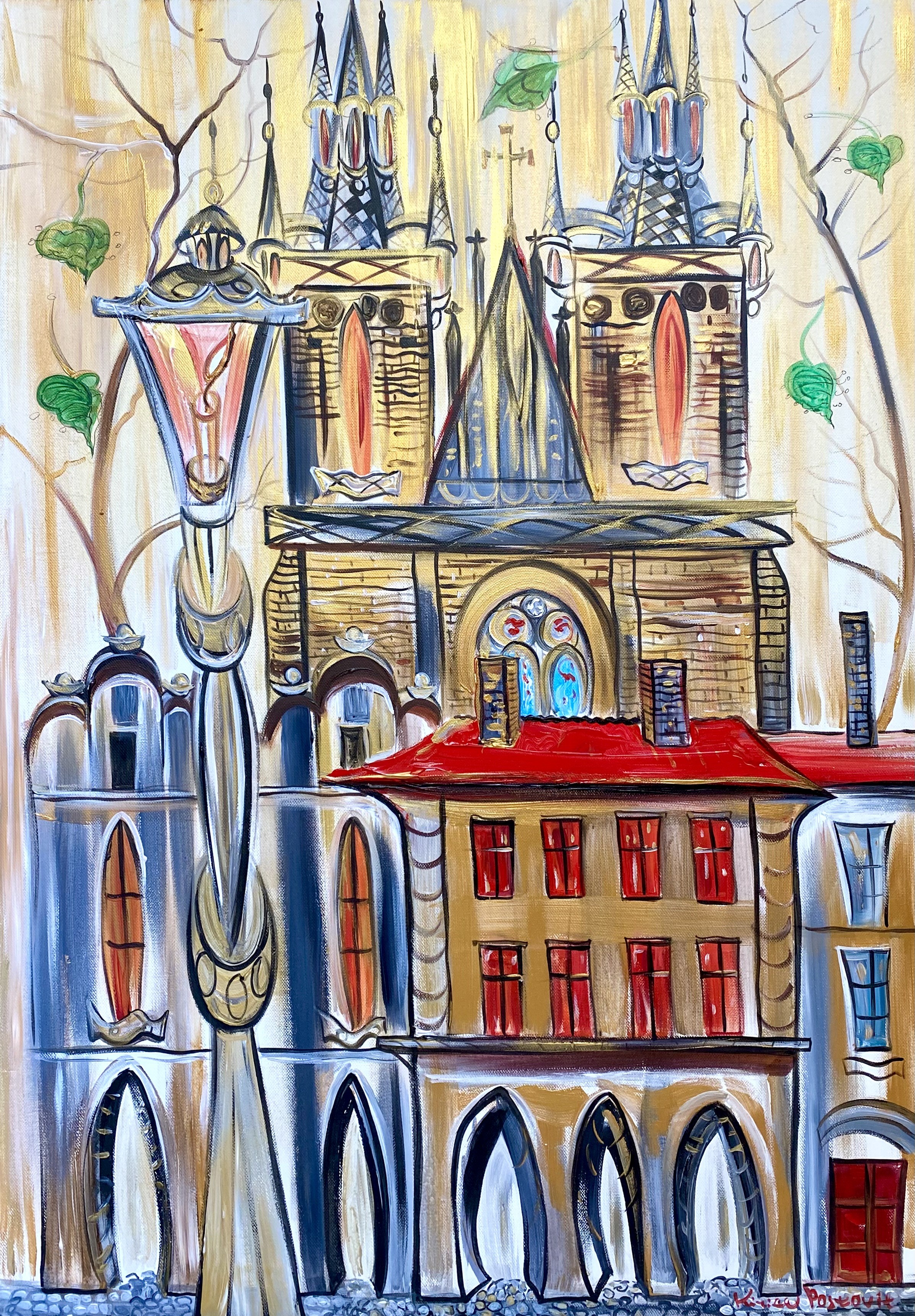 Kirill Postovit, The Golden Sunrise of the Old Town Kirill Postovit, The Golden Sunrise of the Old Town