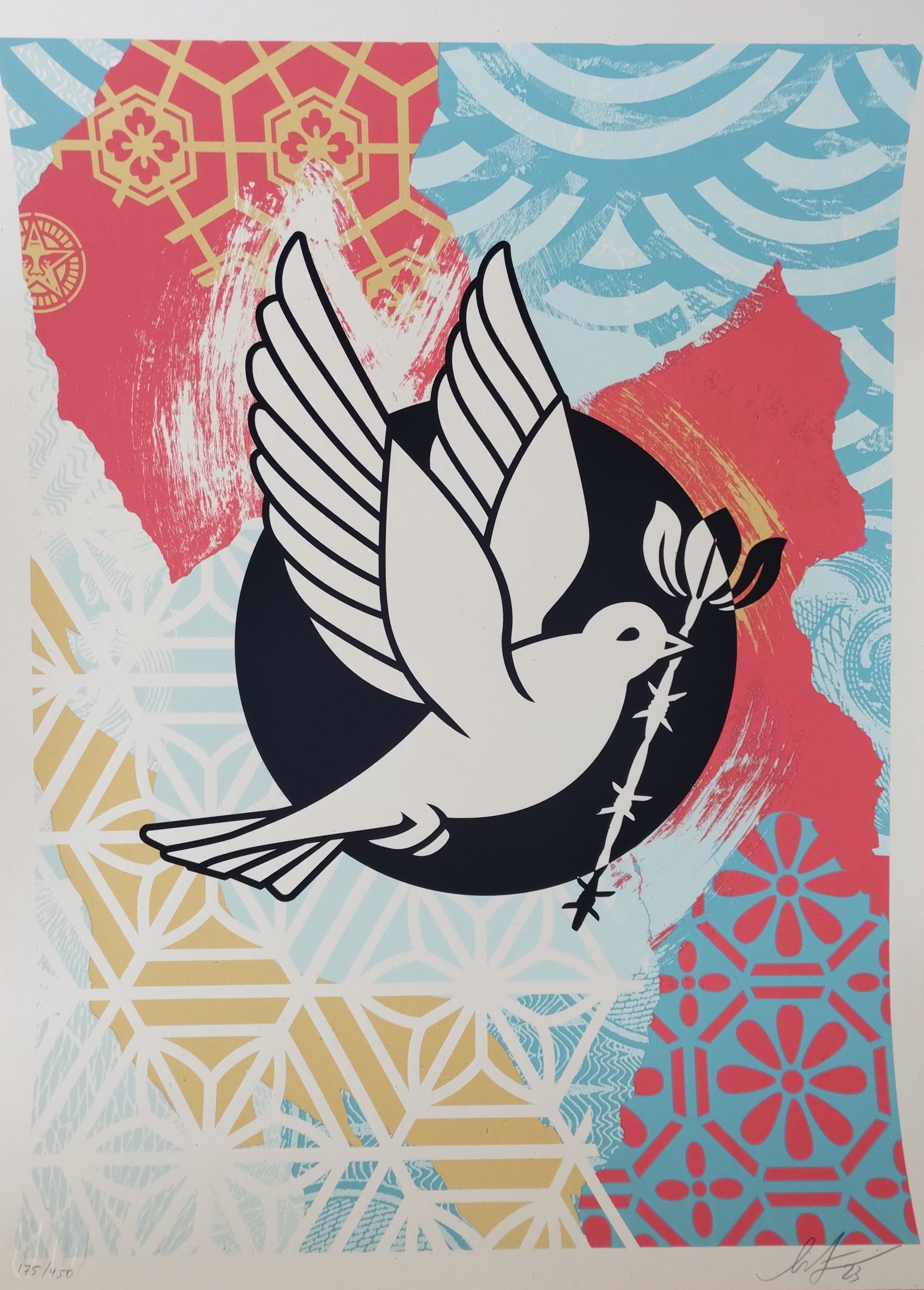 Shepard Fairey (Obey), Barbwire Dove Collage Shepard Fairey (Obey), Barbwire Dove Collage