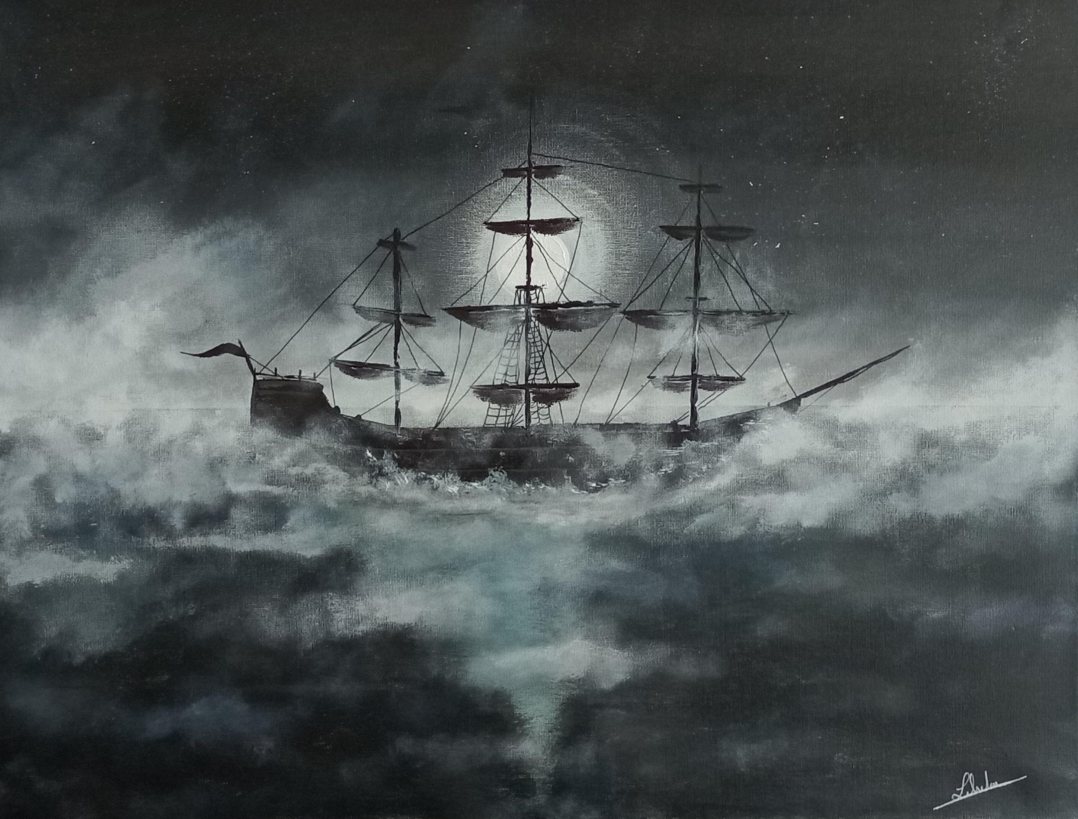 Mathieu Lebreton, Ship in the Fog Mathieu Lebreton, Ship in the Fog