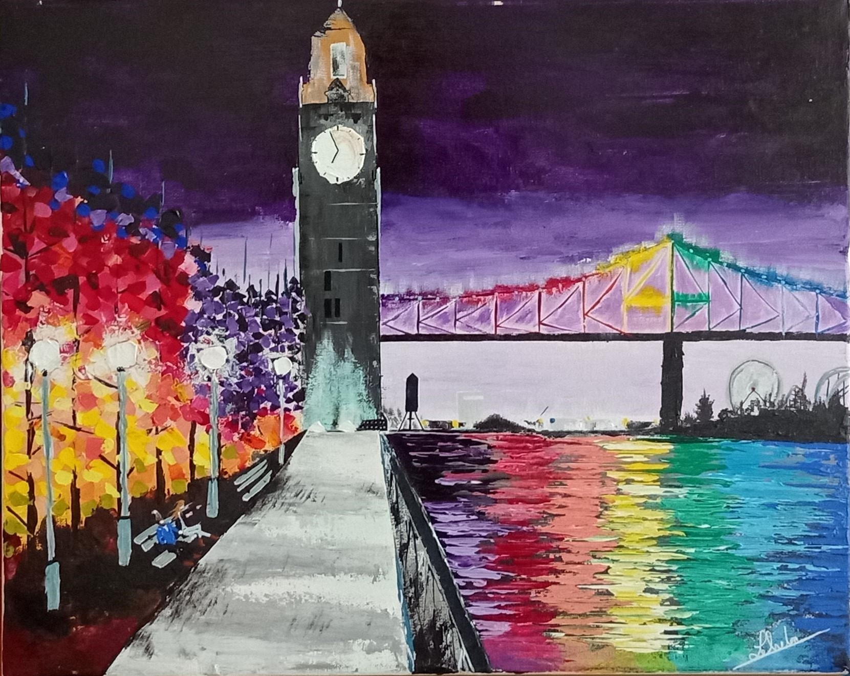 Mathieu Lebreton, Lovers in Montreal - Clock tower Mathieu Lebreton, Lovers in Montreal - Clock tower