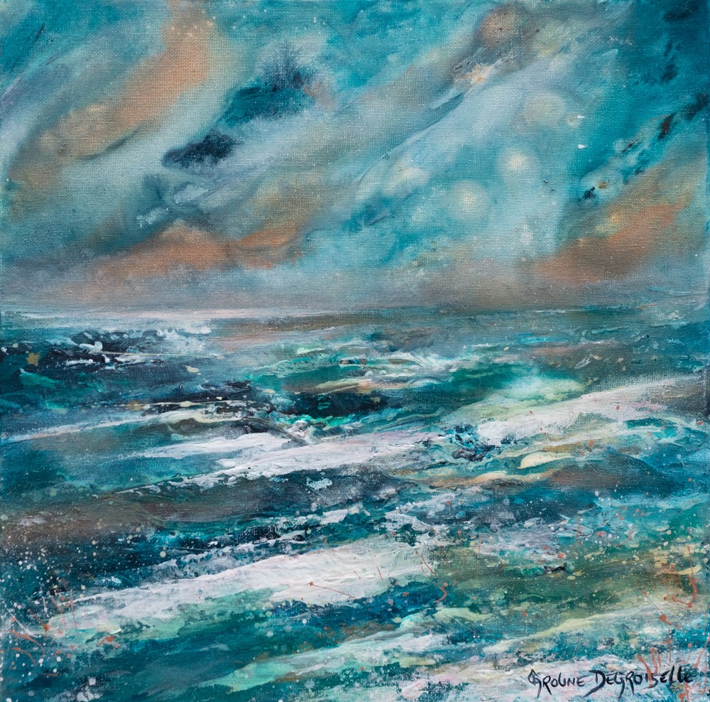 Caroline Degroiselle, Le vent s'est levé sur l'eau toute ourlée - Paysage marin de La Nouvelle Calédonie Caroline Degroiselle, Le vent s'est levé sur l'eau toute ourlée - Paysage marin de La Nouvelle Calédonie
