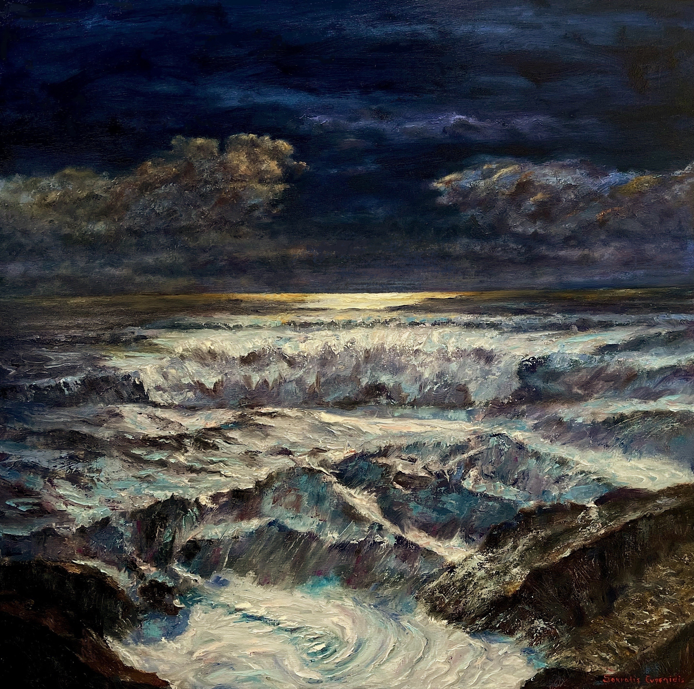 Sokratis Evgenidis, Conversation with wave and the moon Sokratis Evgenidis, Conversation with wave and the moon