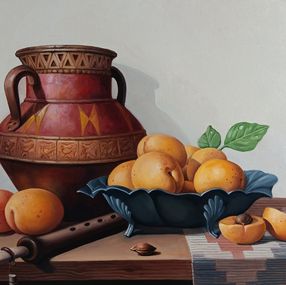 Painting, Still life with apricots and duduk, Tamar Nazaryan