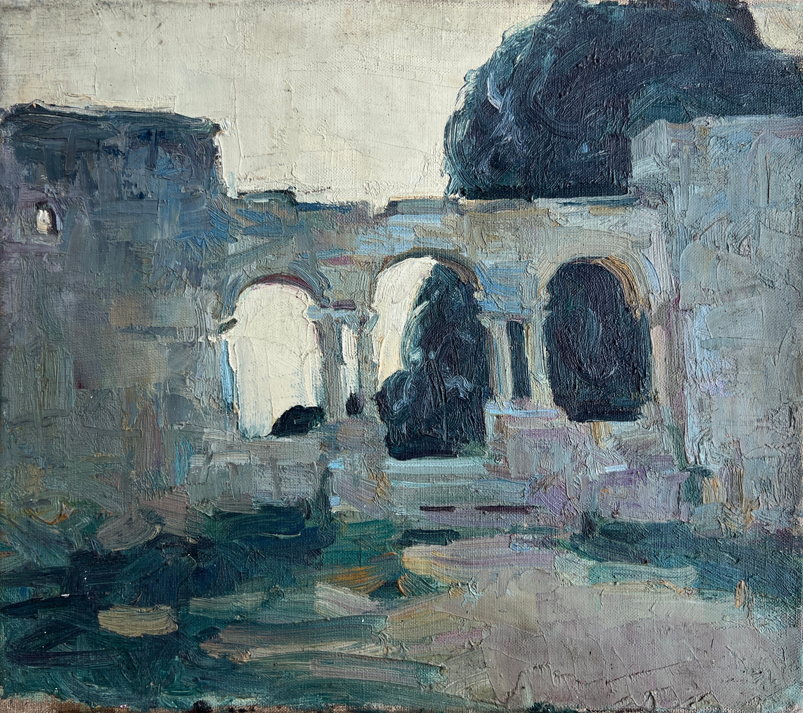 Zakhar Shevchuk, Ruins at Dusk Zakhar Shevchuk, Ruins at Dusk