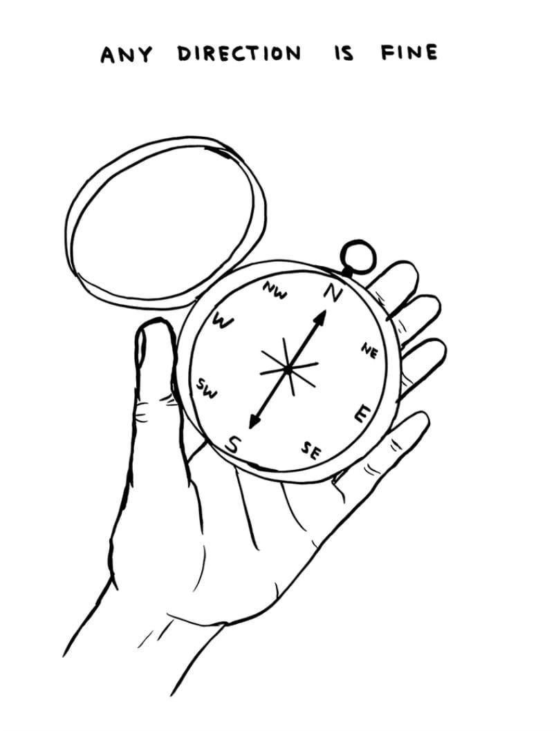 David Shrigley, Any direction is fine David Shrigley, Any direction is fine