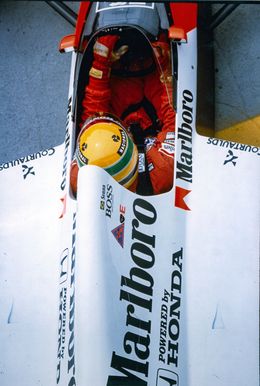 Fotografien, Ayrton Senna prêt à l'attaque. F1, Dominique Leroy