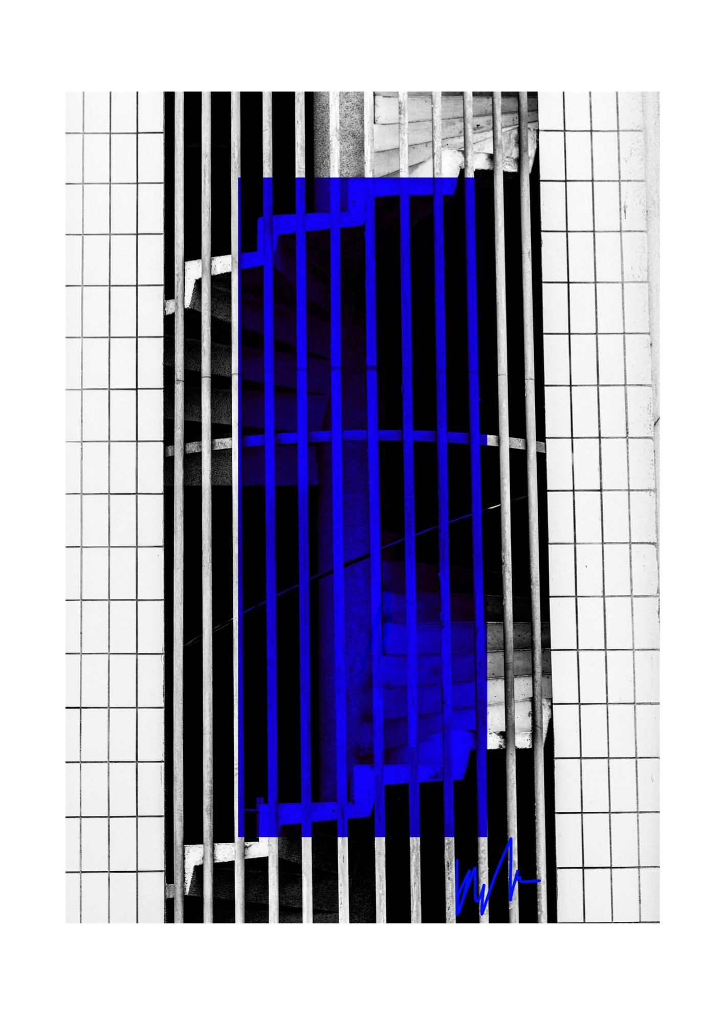 Claire Giraudeau, Urbain brutalisme, Bleu Majorelle - Photographie digigraphie (3) Claire Giraudeau, Urbain brutalisme, Bleu Majorelle - Photographie digigraphie (3)