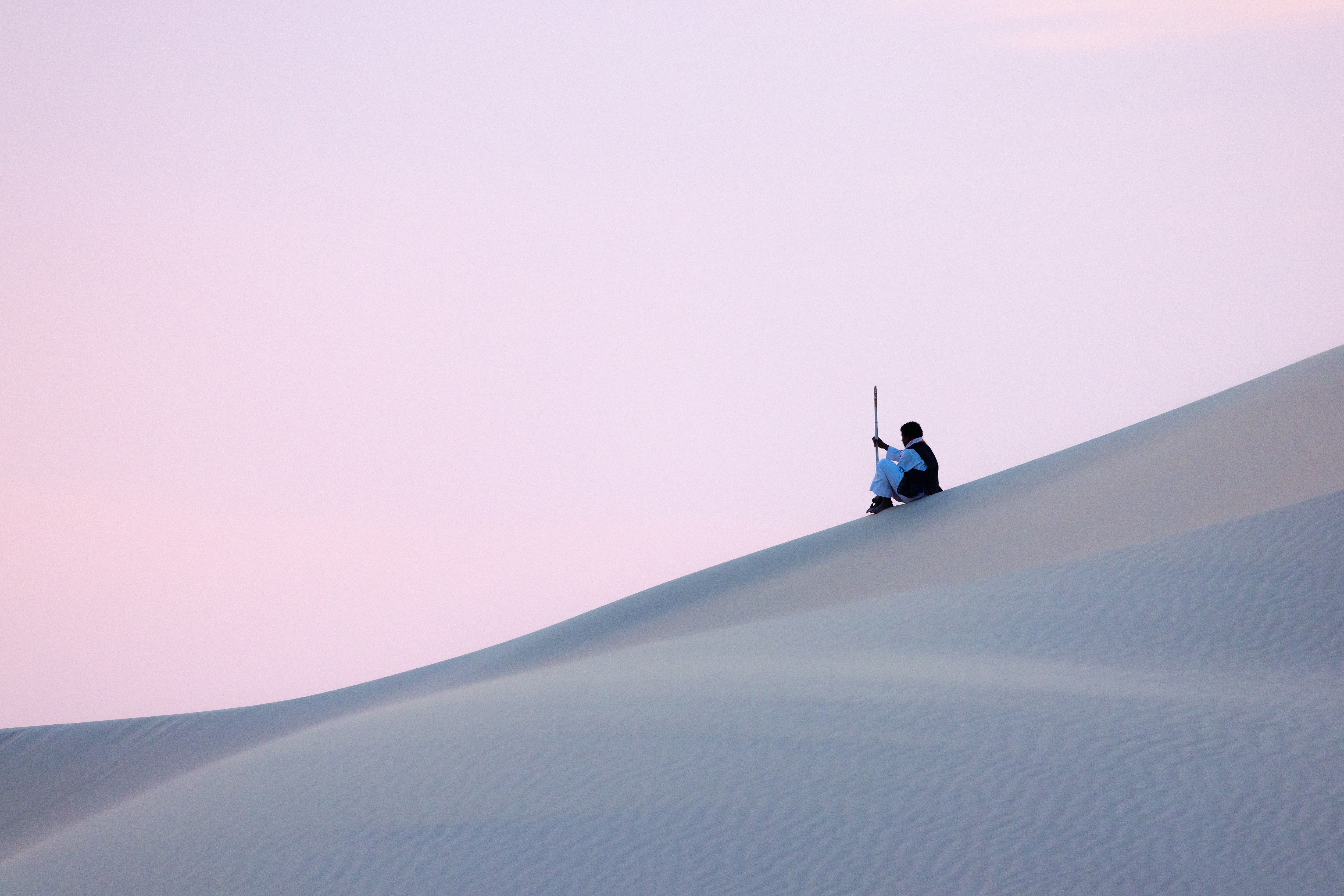 Valentin Pacaut, Sitting on a sand dune Valentin Pacaut, Sitting on a sand dune