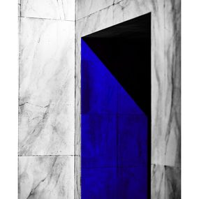 Photographie, Urbain brutalisme, Bleu Majorelle - Photographie digigraphie, Claire Giraudeau