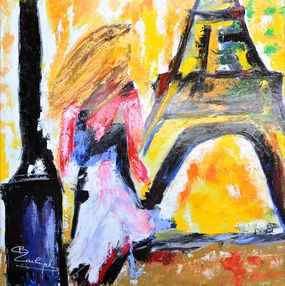Peinture, La parisienne au foulard, Gil Lachapelle