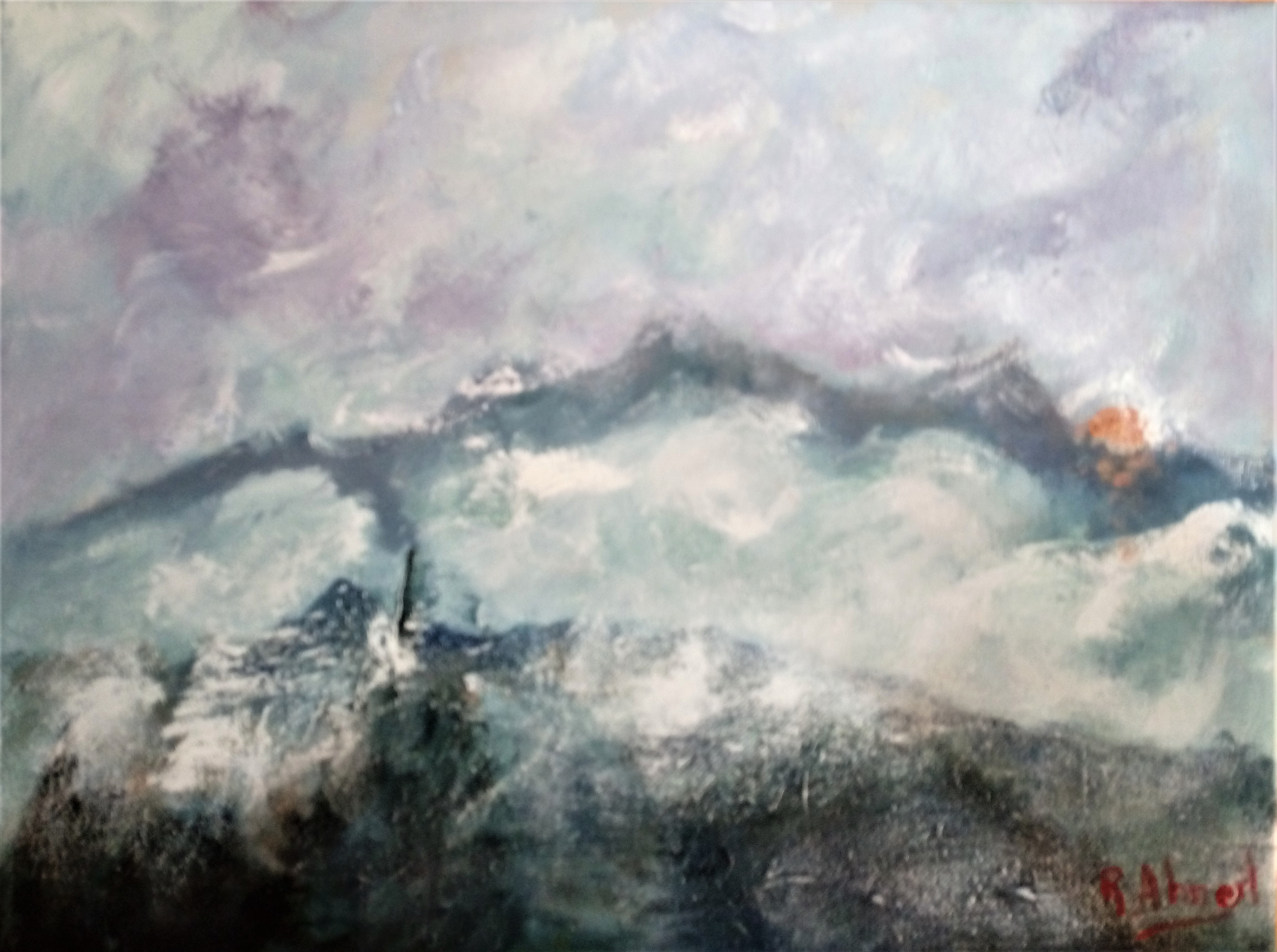 Rocio Ahnert, Montserrat in the fog 2 Rocio Ahnert, Montserrat in the fog 2