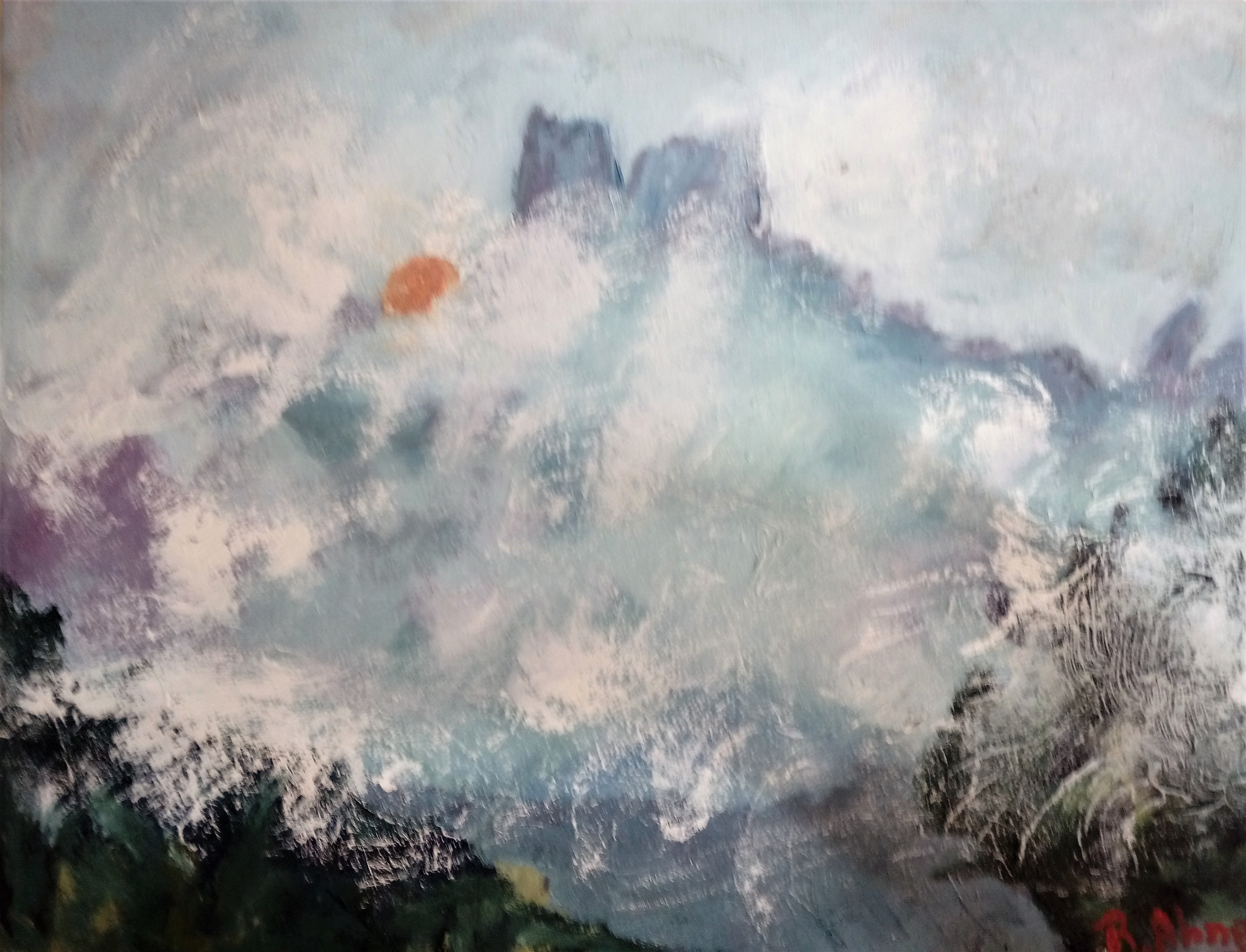 Rocio Ahnert, Montserrat in the fog 1 Rocio Ahnert, Montserrat in the fog 1