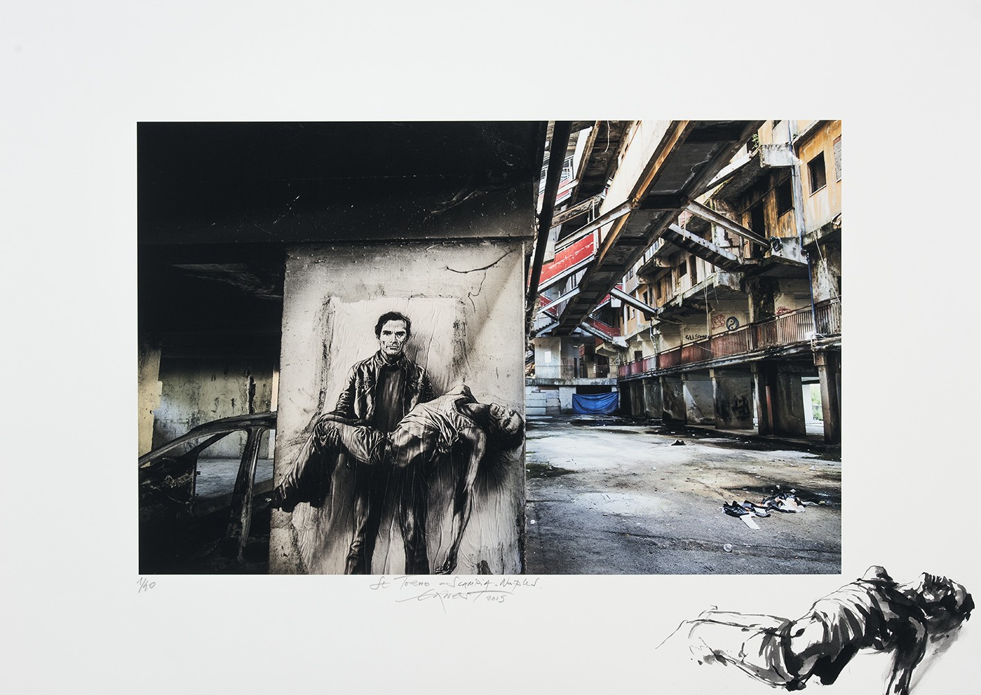 Ernest Pignon-Ernest, Se Torno...Scampia - Naples. Ernest Pignon-Ernest, Se Torno...Scampia - Naples.