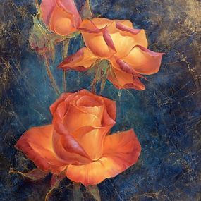 Peinture, Roses éternelles, Ludivine Corominas