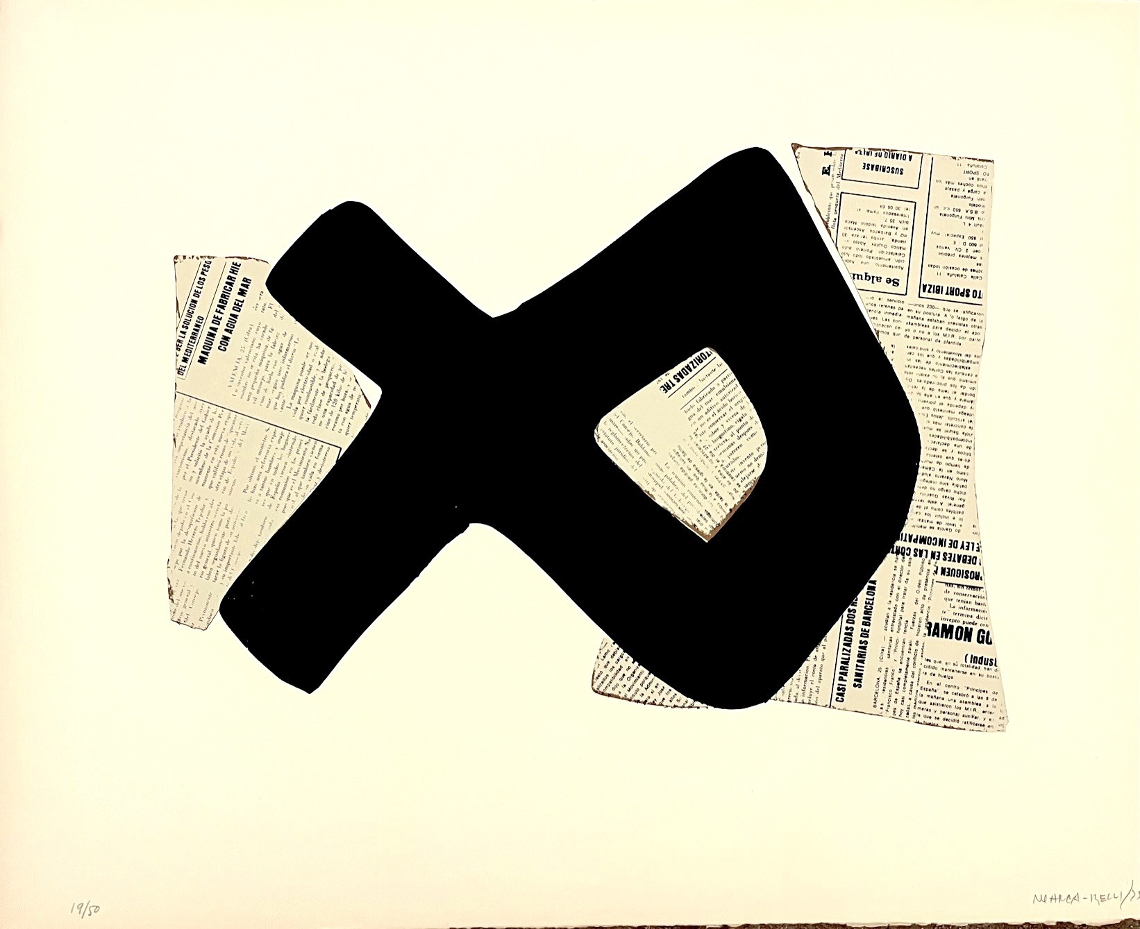 Conrad Marca-Relli, Composition with newspaper Conrad Marca-Relli, Composition with newspaper