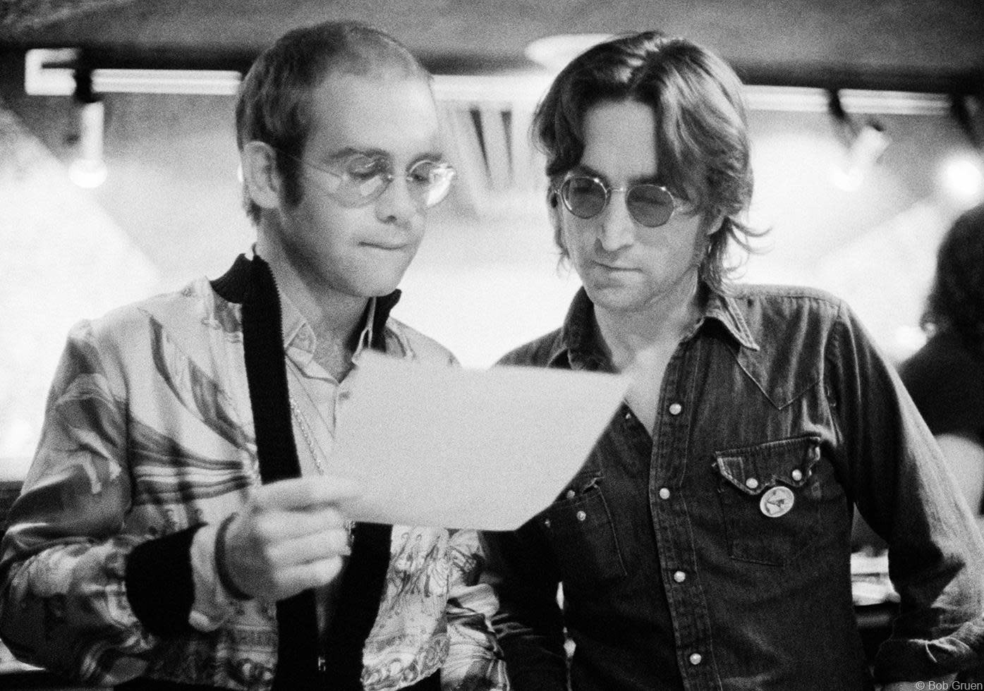 Bob Gruen, John Lennon and Elton John, Record Plant, NYC 1974 Bob Gruen, John Lennon and Elton John, Record Plant, NYC 1974