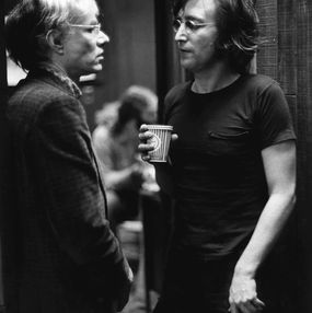 Fotografien, John Lennon and Andy Warhol, Record Plant, NYC, 1972, Bob Gruen