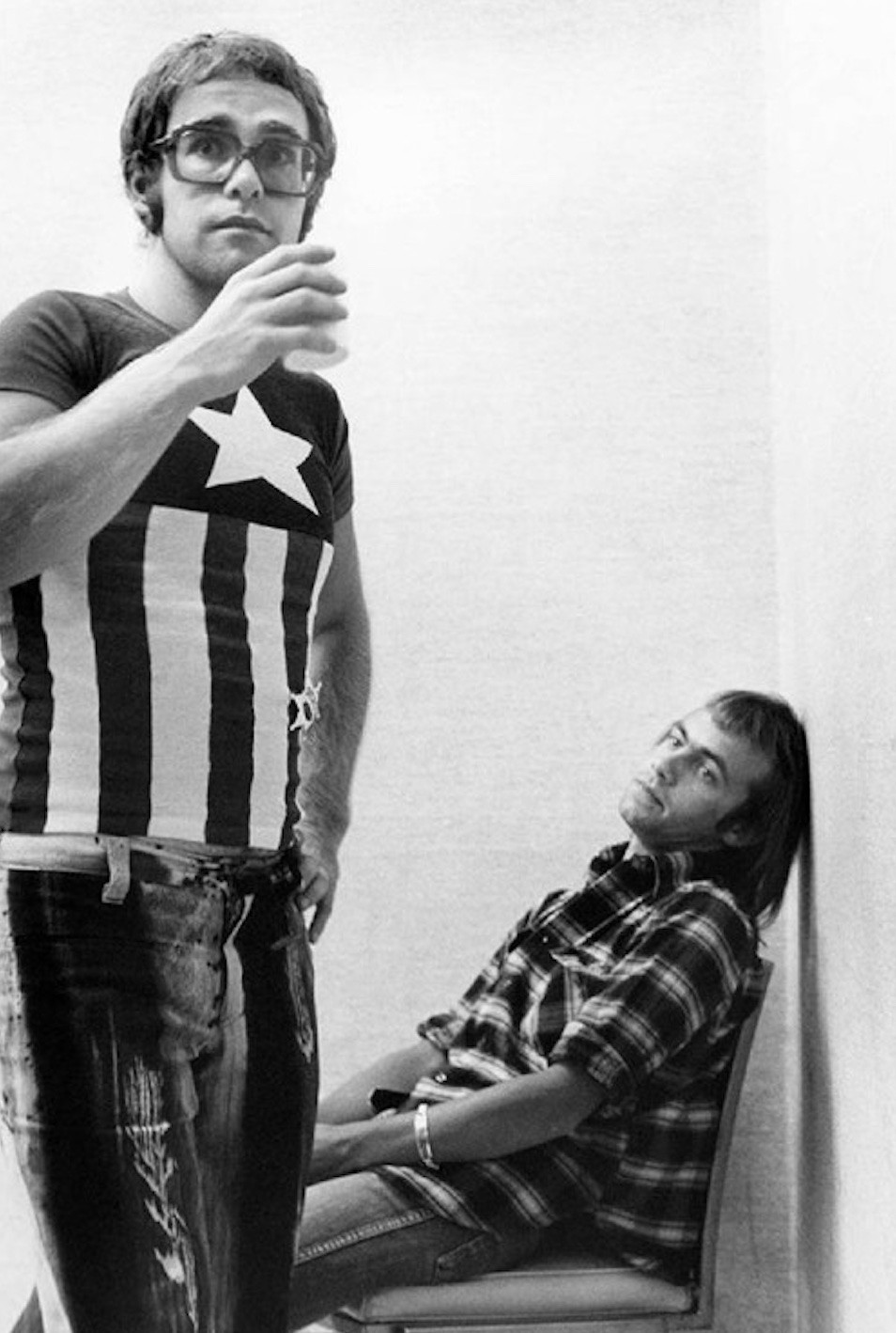 Bob Gruen, Elton John and Bernie Taupin Backstage at Carnegie Hall, NYC, 1971 Bob Gruen, Elton John and Bernie Taupin Backstage at Carnegie Hall, NYC, 1971