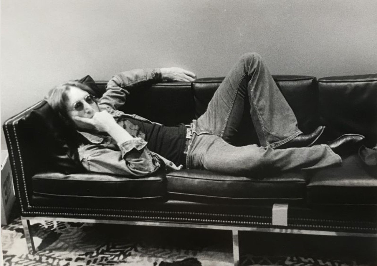 Bob Gruen, John Lennon on couch at The Record Plant, NYC 1974 Bob Gruen, John Lennon on couch at The Record Plant, NYC 1974