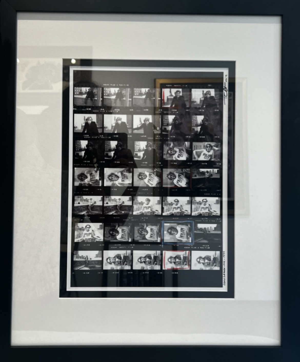 Bob Gruen, John Lennon Contact Sheet, NYC 1975 Bob Gruen, John Lennon Contact Sheet, NYC 1975