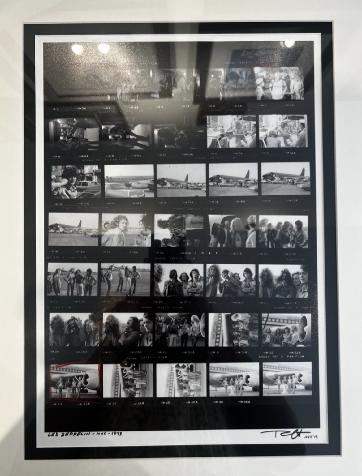 Bob Gruen, Led Zeppelin Contact Sheet, NYC 1974 Bob Gruen, Led Zeppelin Contact Sheet, NYC 1974