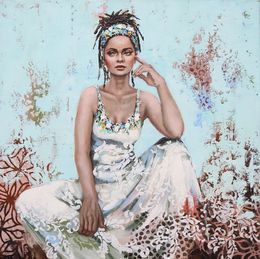 Painting, La penseuse, Sylvie Julkowski-Egard