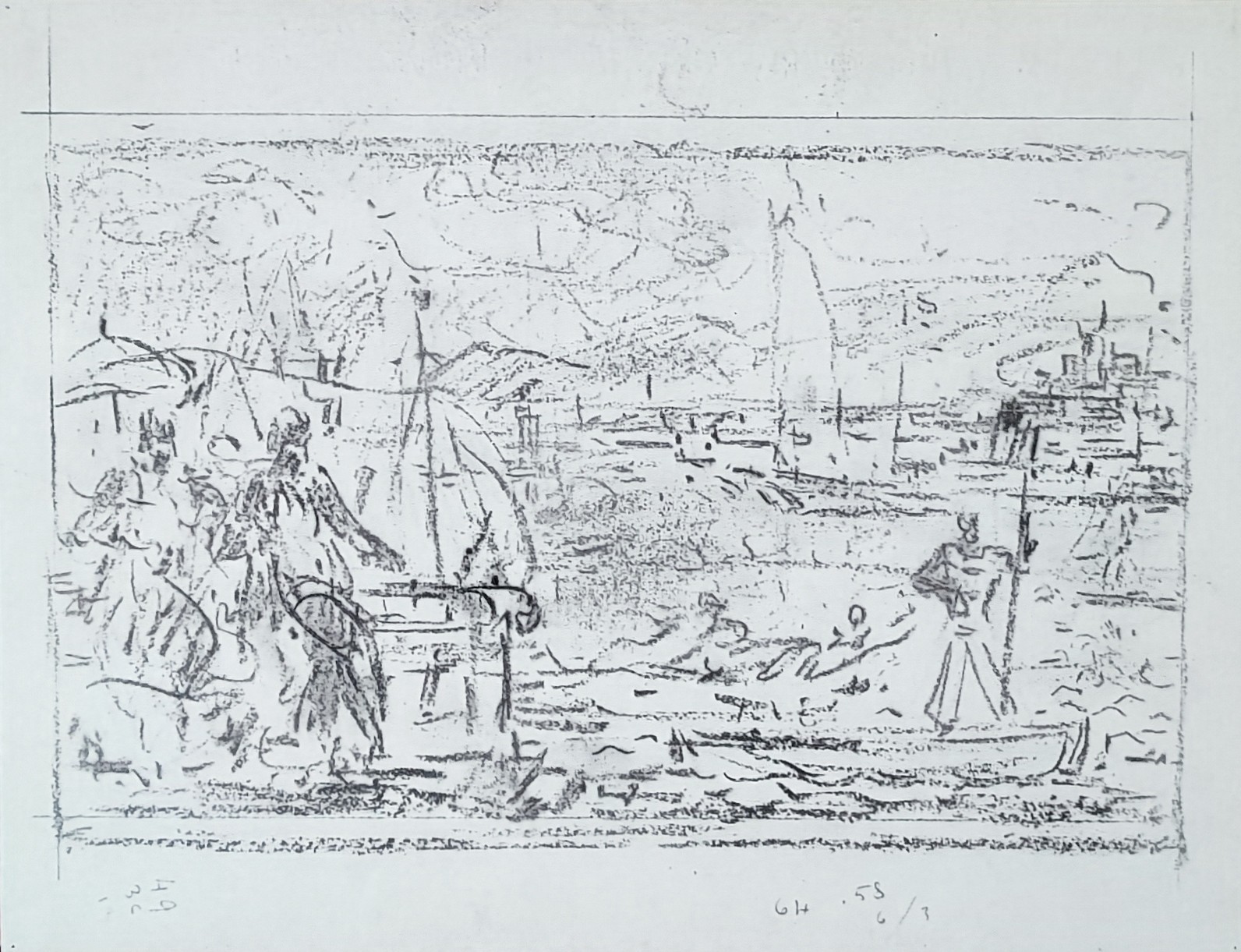 Henri Fehr, Etude de paysage du lac de Genève Henri Fehr, Etude de paysage du lac de Genève