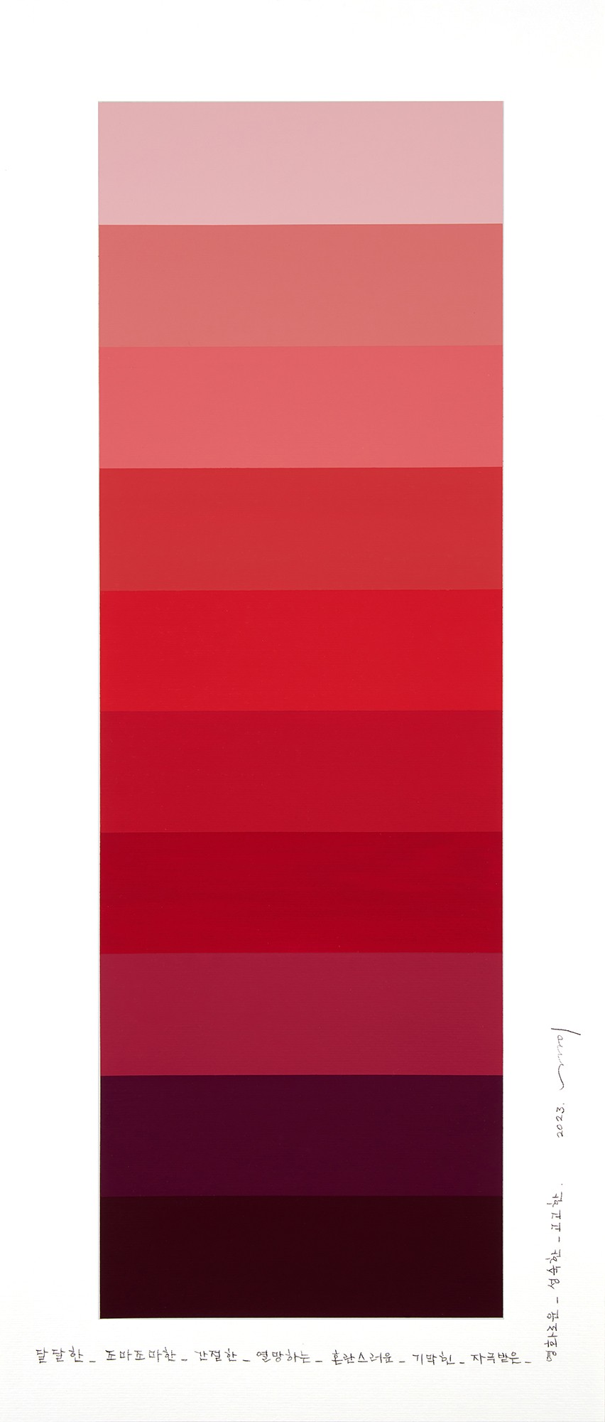 Kyong Lee, Emotional color chart 198 Kyong Lee, Emotional color chart 198