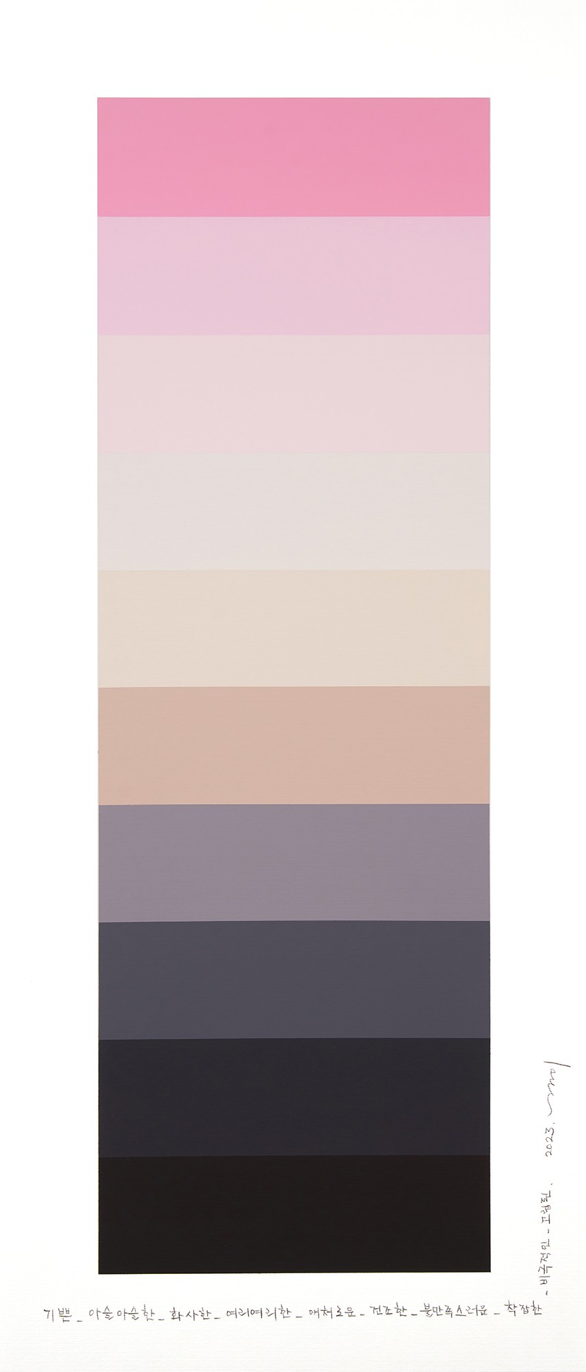 Kyong Lee, Emotional color chart 210 Kyong Lee, Emotional color chart 210