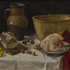 Gemälde, Still life with meat, Igor Sventitski