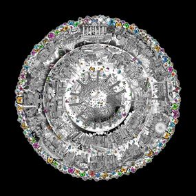 Skulpturen, One World .. The Circle of Life (PR), Charles Fazzino