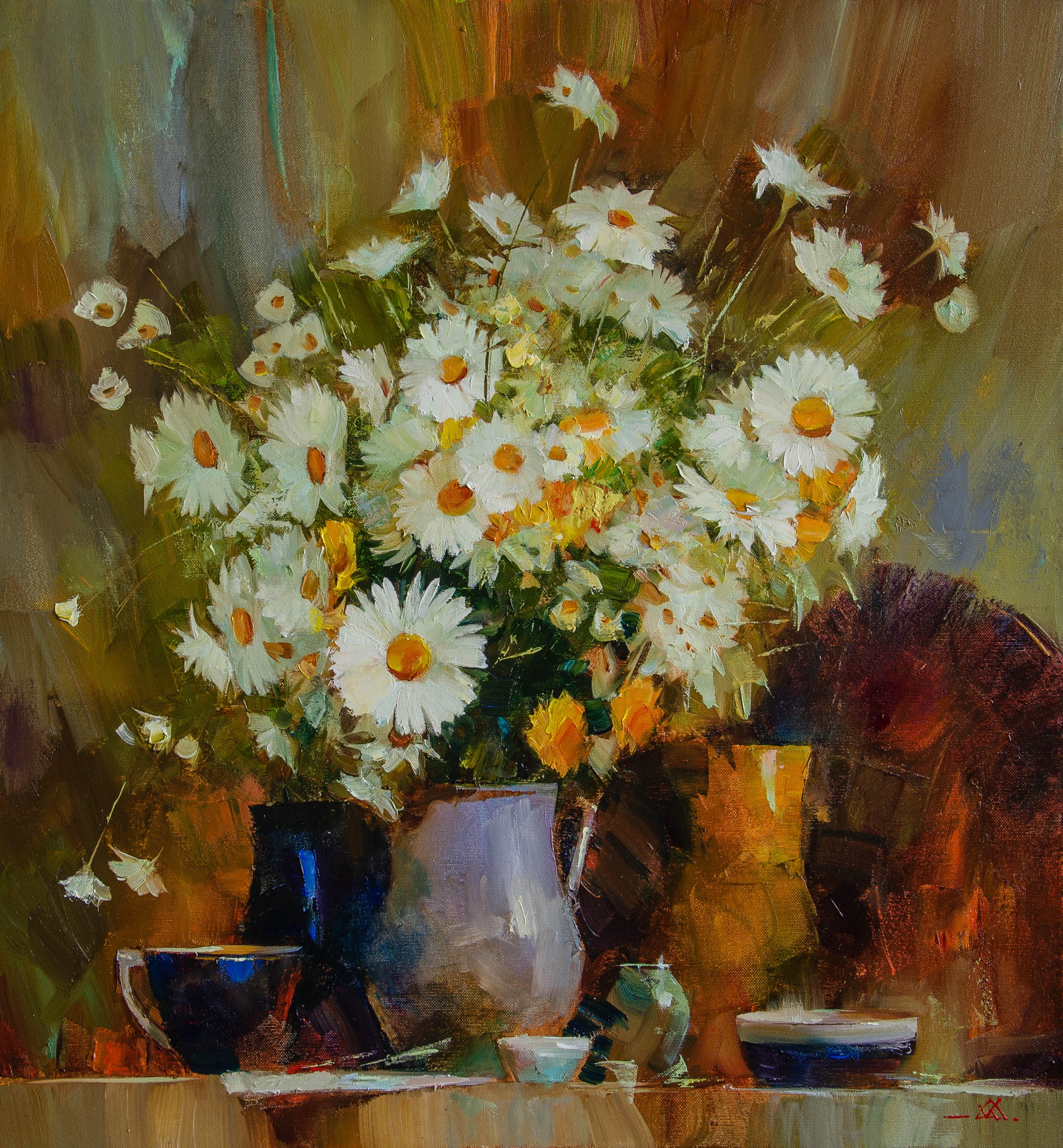 Vasyl Khodakivskyi, Bouquet of daisies Vasyl Khodakivskyi, Bouquet of daisies