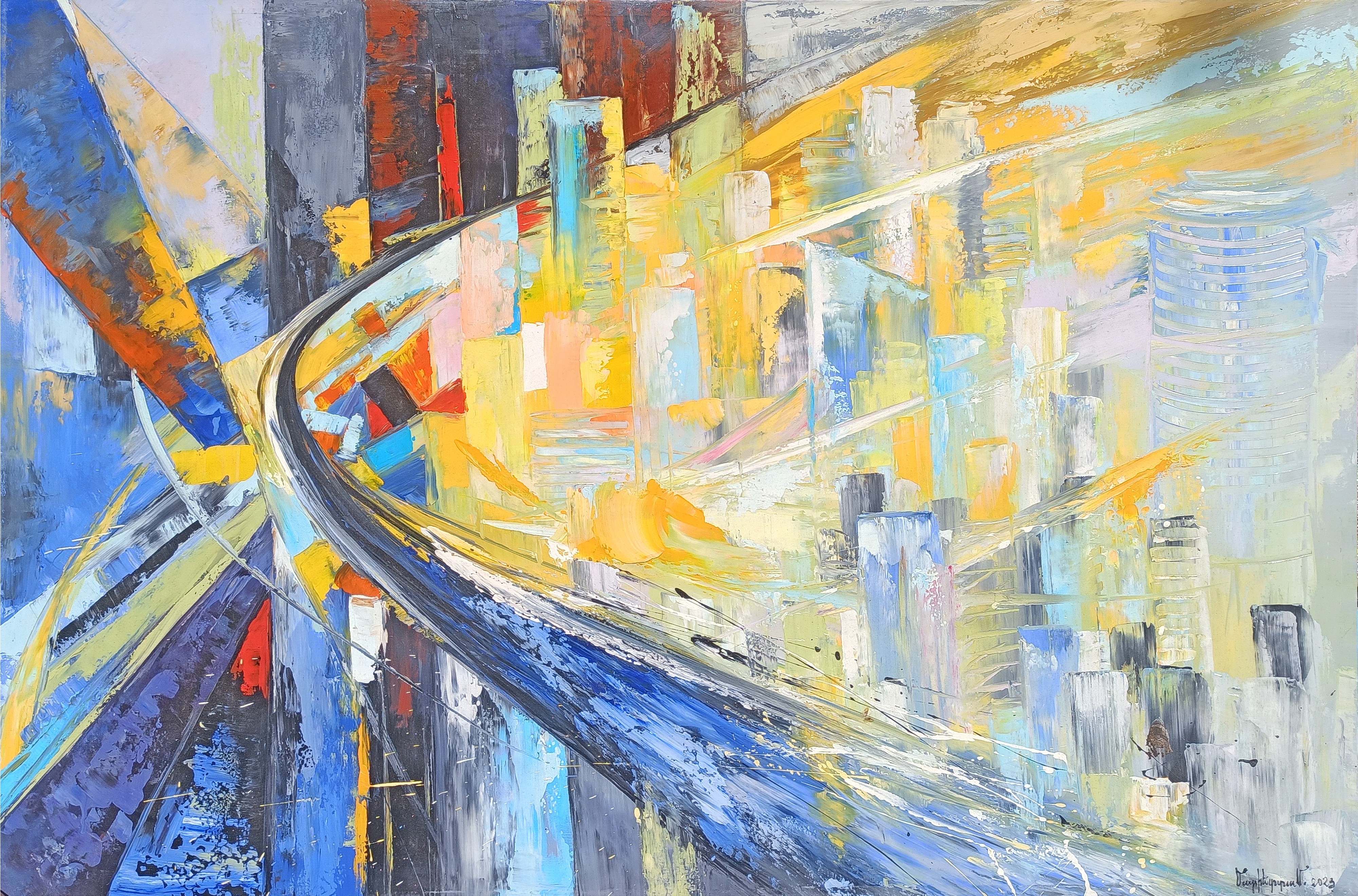 Marieta Martirosyan, Abstract cityscape Marieta Martirosyan, Abstract cityscape