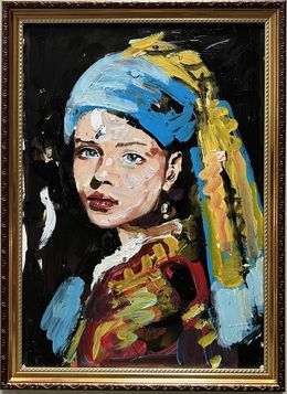 Painting, Girl with Pearl Earring (after Vermeer), Peter Klashorst