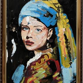 Pintura, Girl with Pearl Earring (after Vermeer), Peter Klashorst