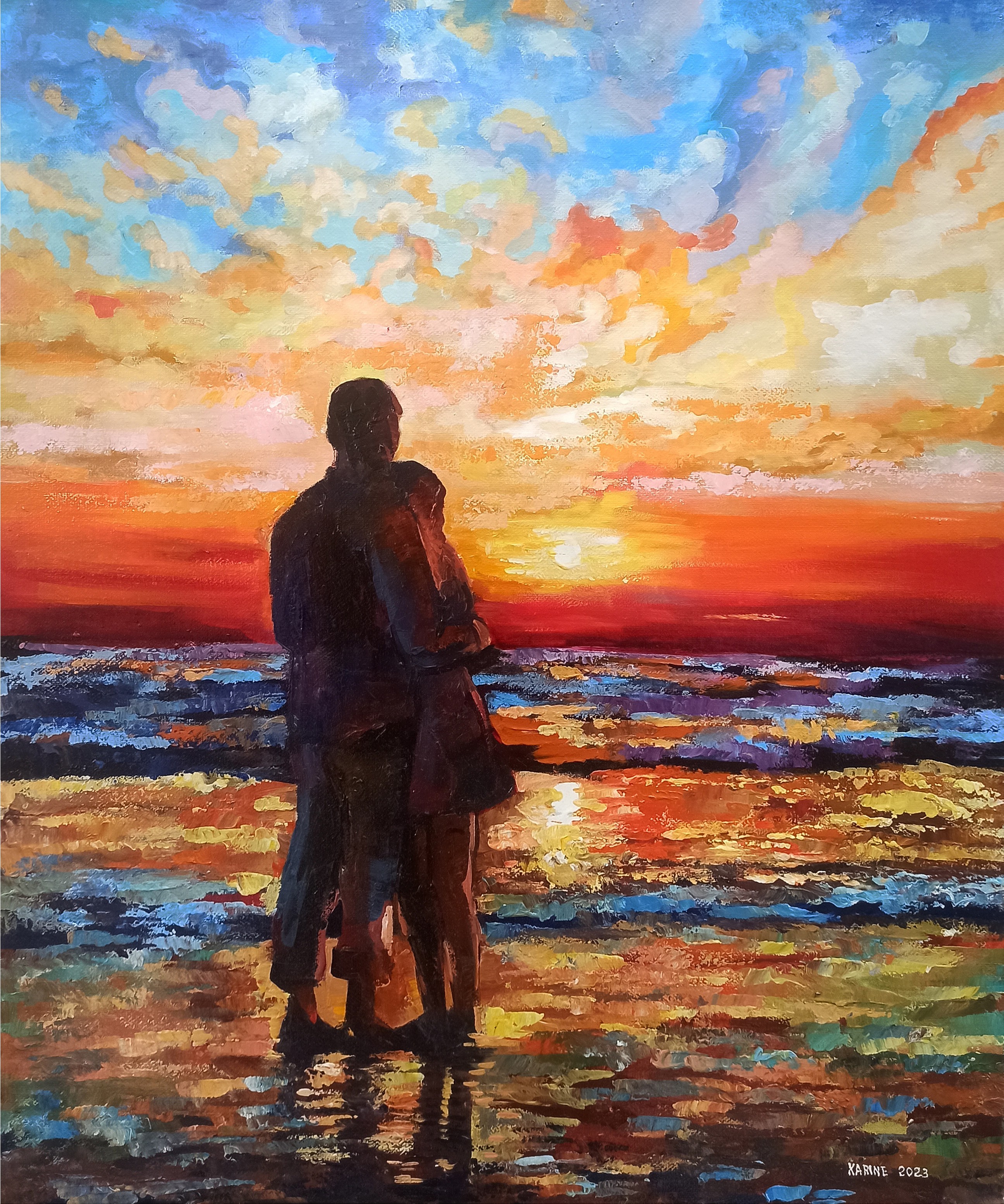 Karine Harutyunyan, Lovers at sunset Karine Harutyunyan, Lovers at sunset