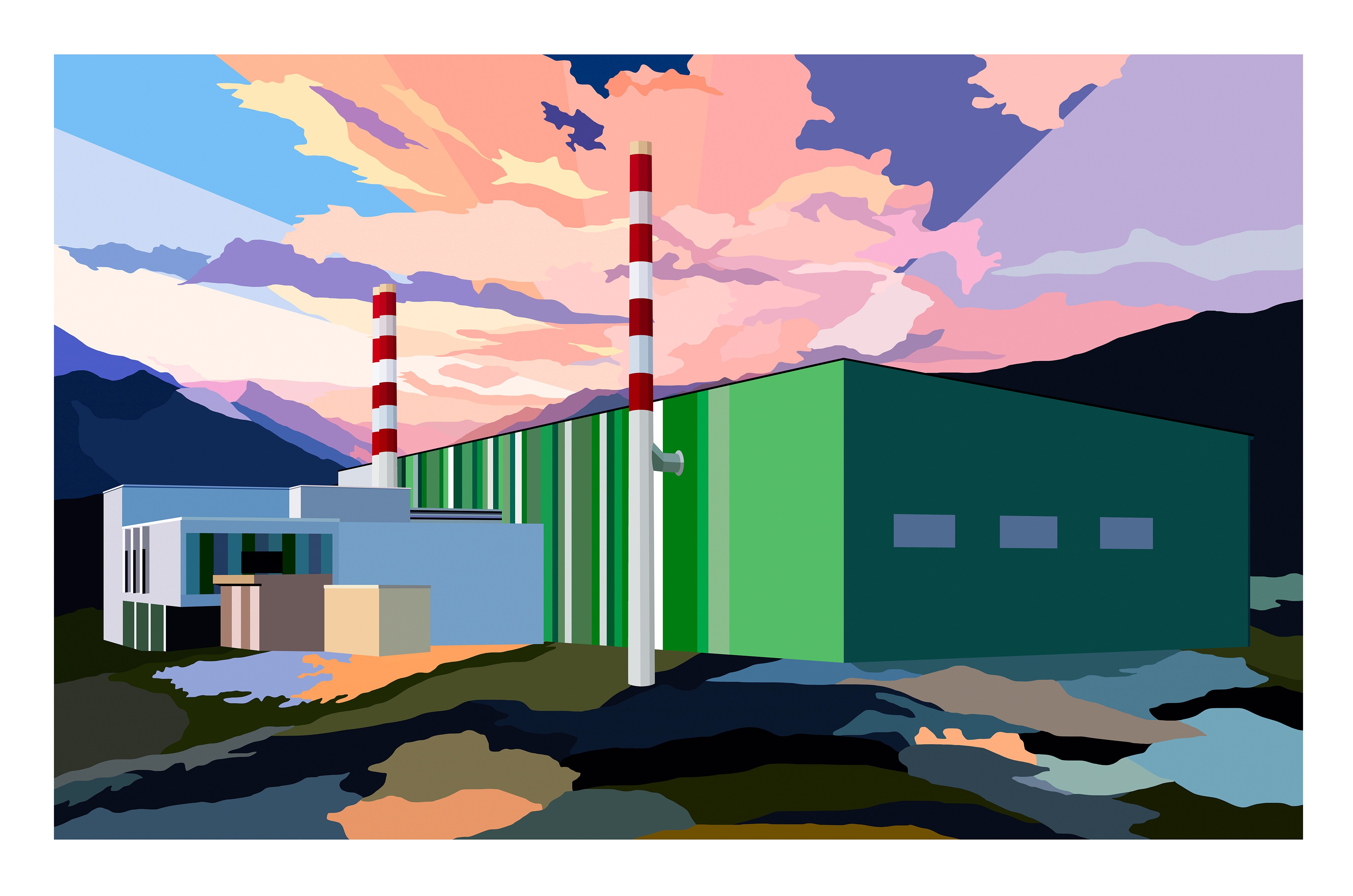 Marion Sagon, Sorting center & sunset Marion Sagon, Sorting center & sunset