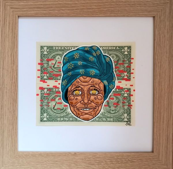 Lef Draw, Scarf gold and dollars Lef Draw, Scarf gold and dollars