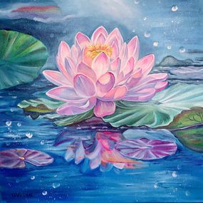 Gemälde, Lake of lotus secrets, Olga Volna