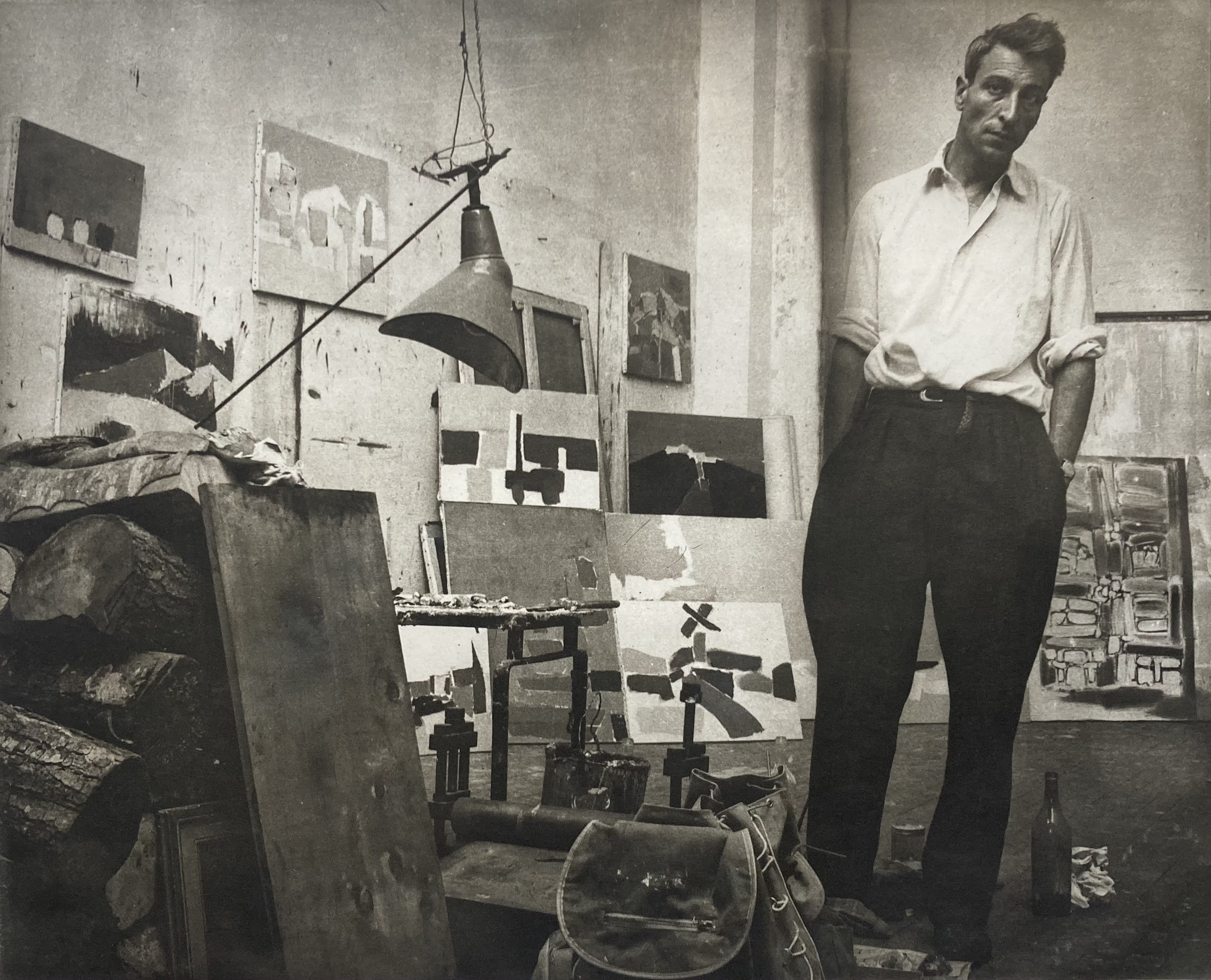 Denise Colomb, Nicolas de Staël dans son atelier Denise Colomb, Nicolas de Staël dans son atelier