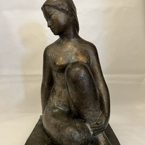 Sculpture, Jeune femme pensive, Jean Daniel Guerry