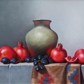 Still life with pomegranates and pitcher, Tamar Nazaryan