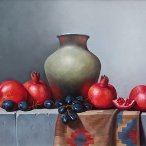 Gemälde, Still life with pomegranates and pitcher, Tamar Nazaryan