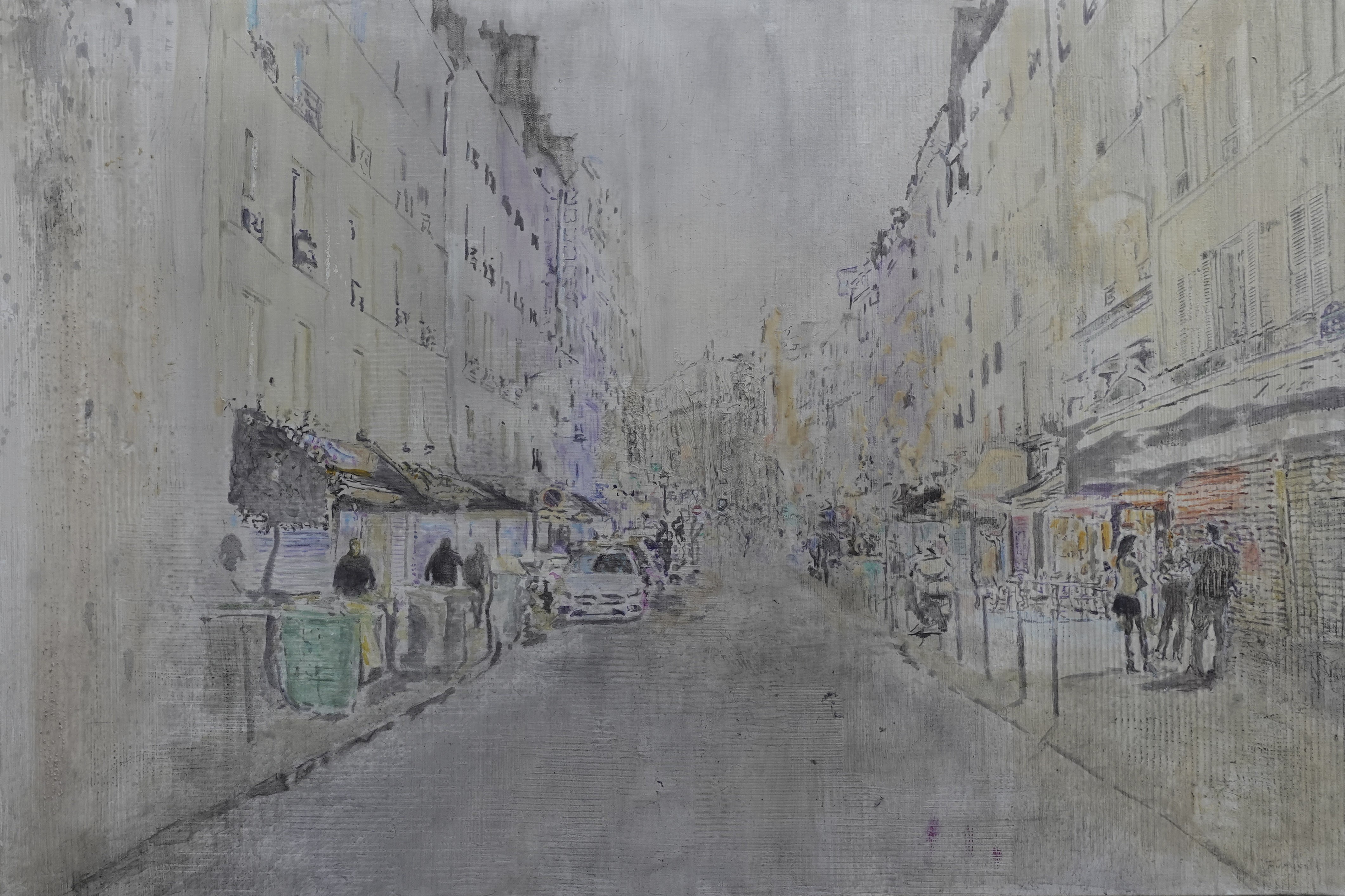 Michel Bianconi, Paris, rue Saint-Denis, un peu avant la nuit. Michel Bianconi, Paris, rue Saint-Denis, un peu avant la nuit.