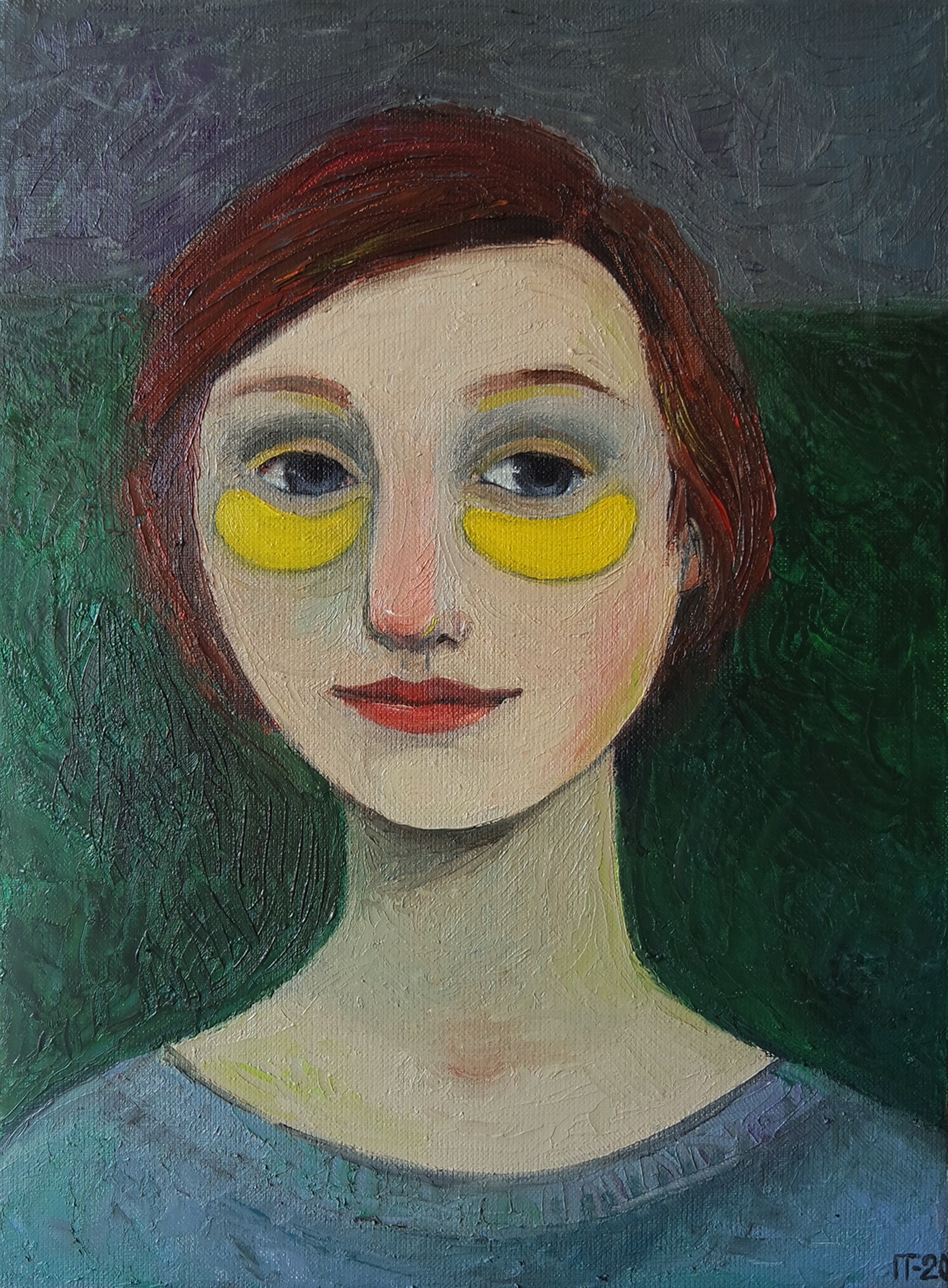 Galya Popova, Portrait of a girl with yellow patches Galya Popova, Portrait of a girl with yellow patches