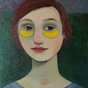 Portrait of a girl with yellow patches, Galya Popova